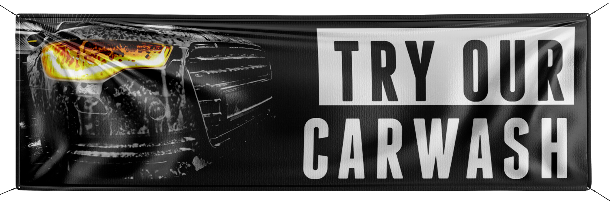 Try Our Car Wash- 10'w x 3'h Horizontal Banner