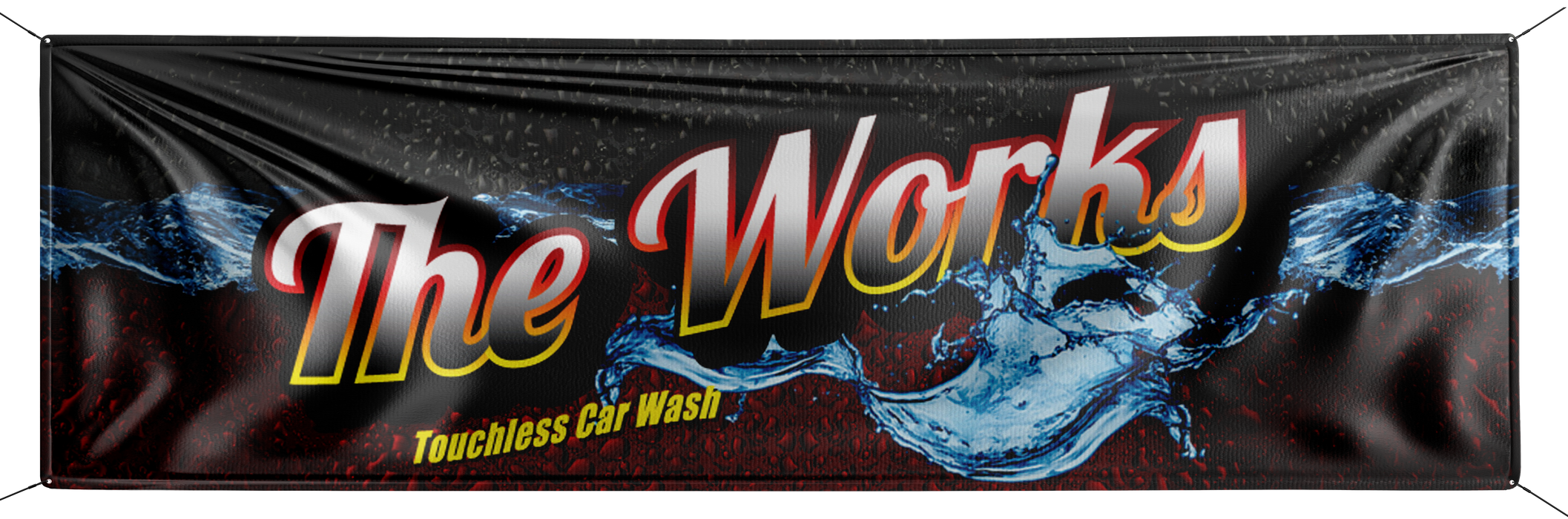 Horizontal Banner, 10'w x 3'h- "The Works"