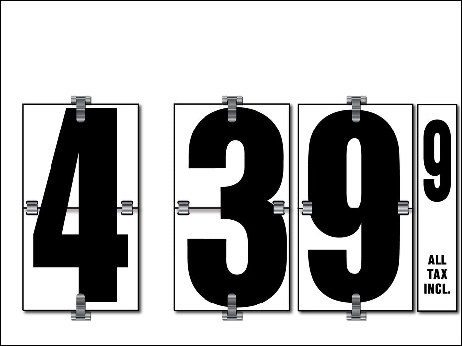 Replacement Flip-All Backplates for 10" Flip Number Price Signs