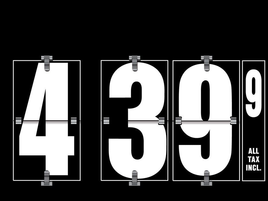 Replacement Flip-All Backplates for 10" Flip Number Price Signs
