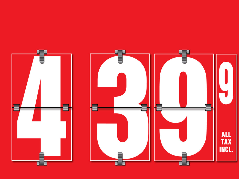 Replacement Flip-All Backplates for 10" Flip Number Price Signs