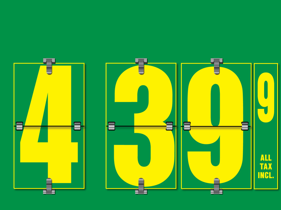 Replacement Flip-All Backplate for 20" Flip Number Price Signs