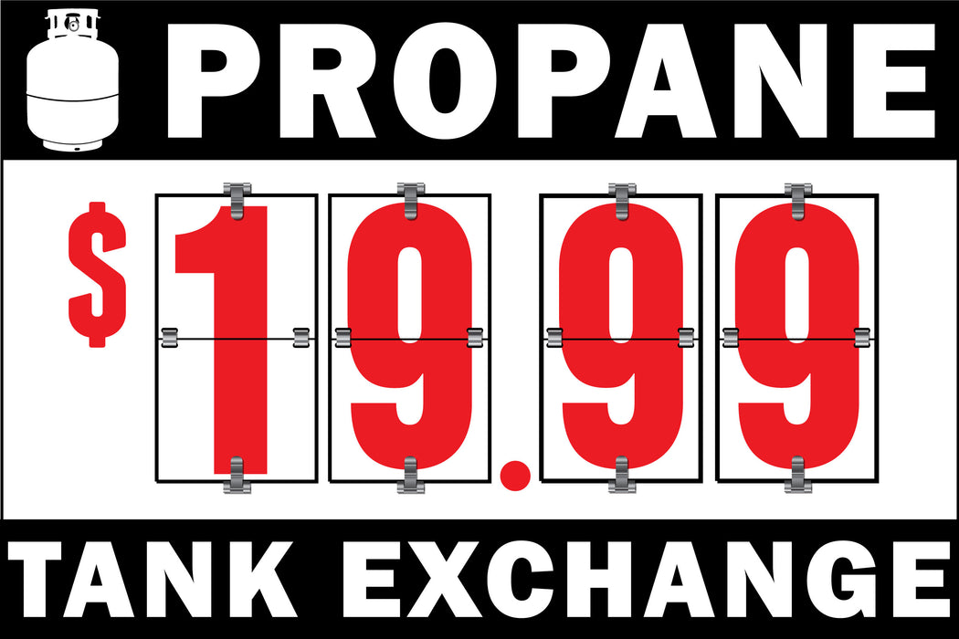 Propane Tank Exchange Flip-Sign