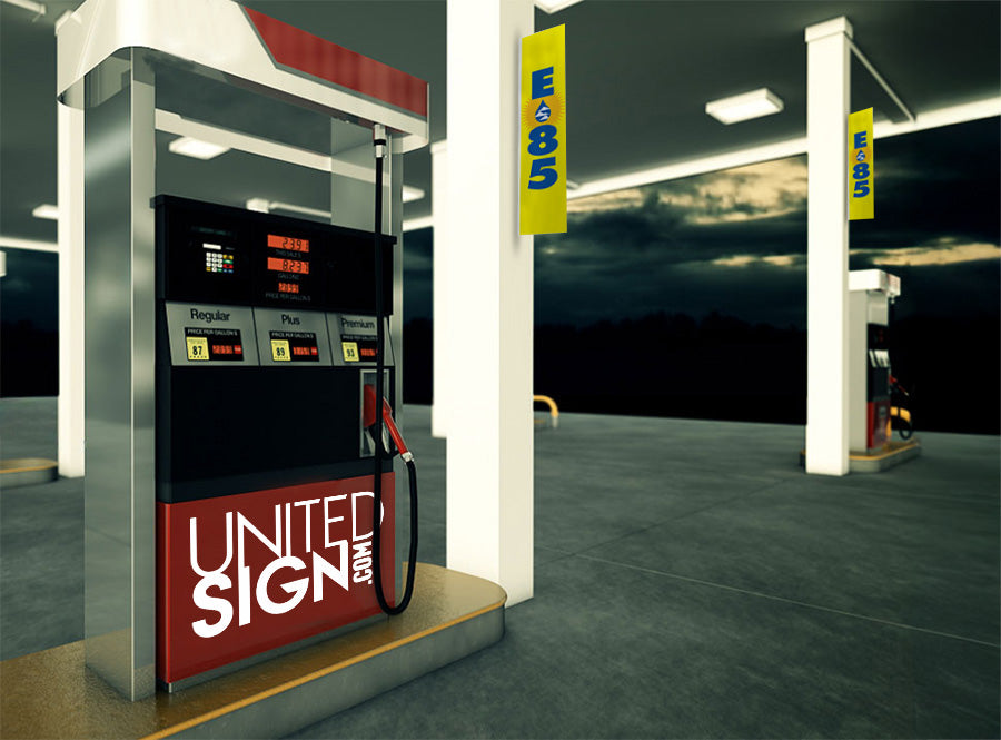 Fuel Grade Flag Mount Signs