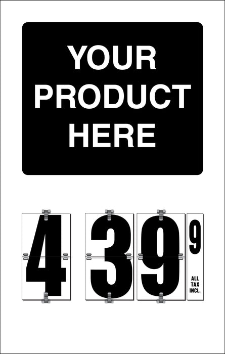 Insert- "Your Product Here" Single Price Flip-Sign