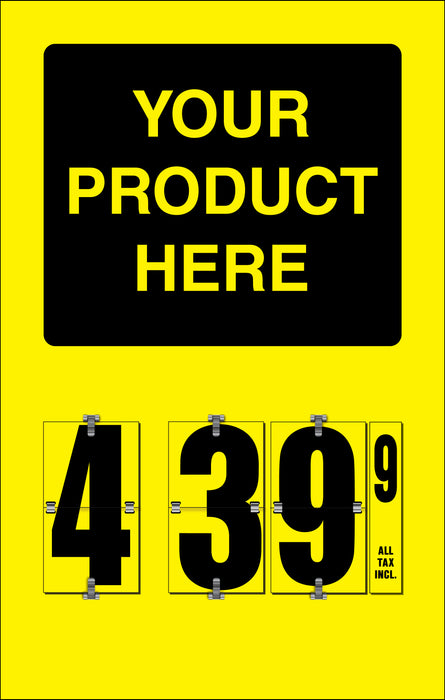 Insert- "Your Product Here" Single Price Flip-Sign