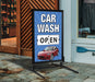 28" x 44" Flip Panel- Car Wash Open or Closed