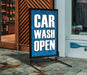 Insert- "Car Wash Open"