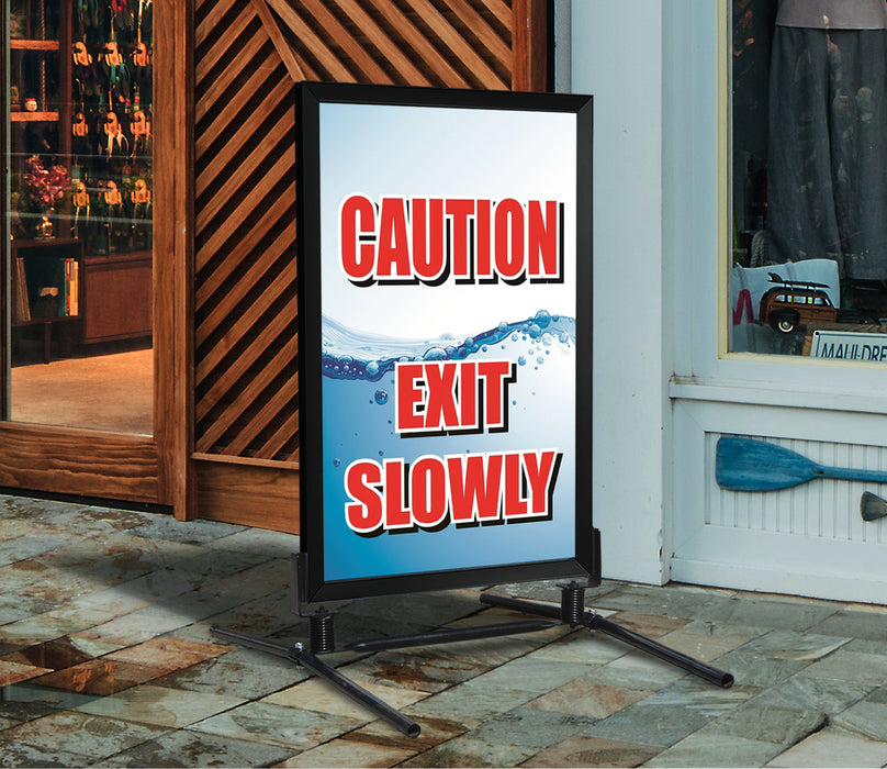 Insert- "CAUTION Exit Slowly"