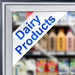"Dairy Products" Cooler Door Decal