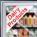 "Dairy Products" Cooler Door Decal