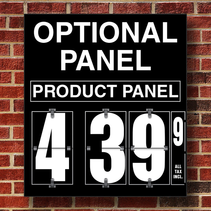 10" Flip Numbers- Single-Product, Wall or Pole Mount w/ Optional Panel