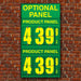 10" Flip Numbers- Two-Product, Pole or Wall Mount w/ Optional Panel