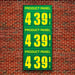 10" Flip Numbers, Three Product gas price sign