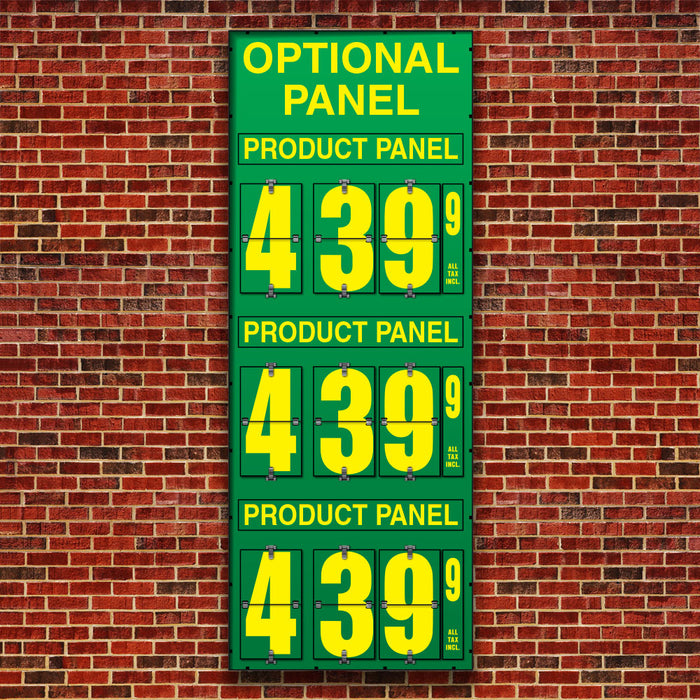 10" Flip Numbers, Three-Product, Pole or Wall Mount w/ Optional Panel