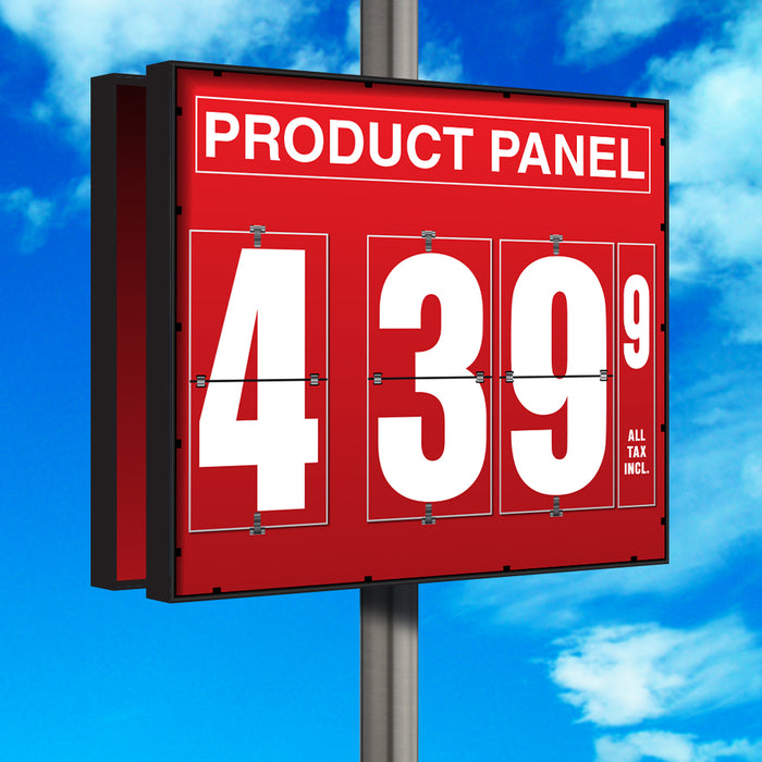 16" Flip Numbers- Single-Product, Double-Sided Pole Mount