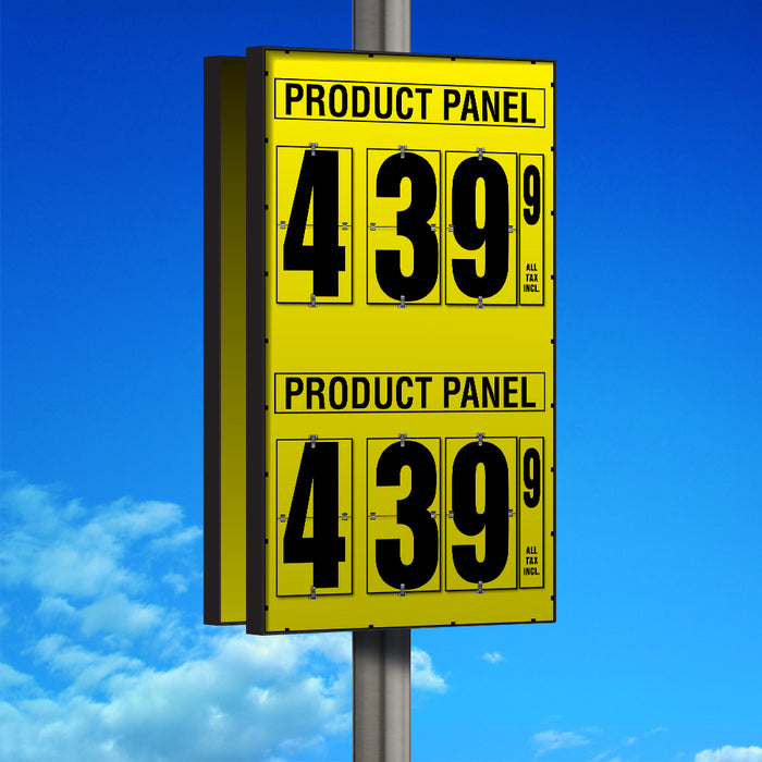 16" Flip Numbers- Two-Product, Double-Sided Pole Mount