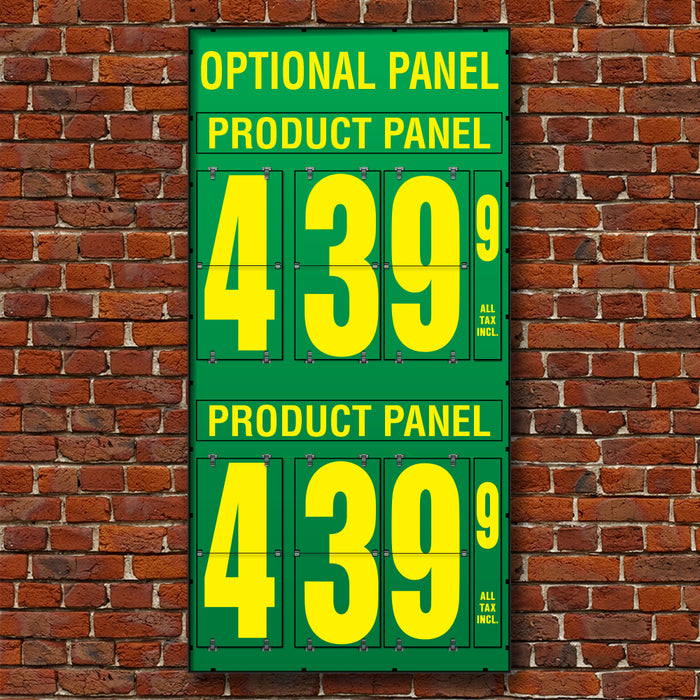 20" Flip Numbers, Two-Product, Pole or Wall Mount w/ Optional Panel