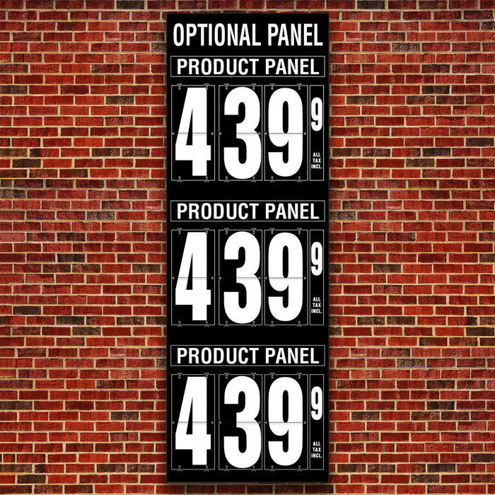 20" Flip Numbers, Three-Product, Pole or Wall Mount w/ Optional Panel