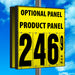 24" Flip Numbers- Single-Product, Double-Sided Pole Mount w/ Optional Panel