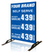 Three Product Flip All Double Sided Sign