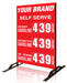 Three Product Flip All Double Sided Sign