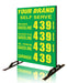 Double Sided Four Product Flip Sign