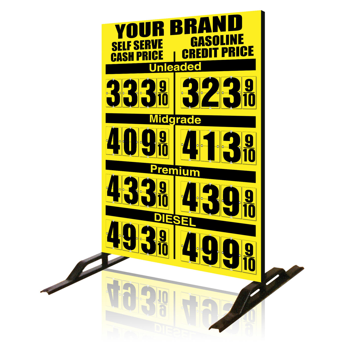 Dual Price Cash/Card Quick-Flip Gas Price Flip-Signs