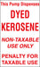 This Pump Dispenses Dyed Kerosene- 6"w x 10"h Decal
