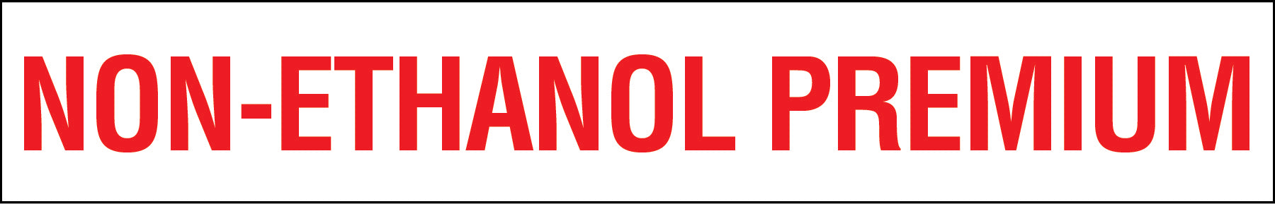 Non-Ethanol Premium Pump Decal_Red on White