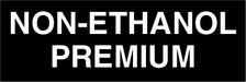 Non-Ethanol Premium Pump Decal_White on Black