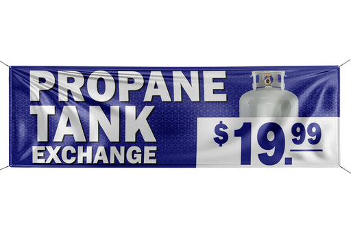 thumbnail image 2 of Propane Sold Here Feather Flutter Flag – 11.5 Ft Tall, 2.5 Ft Wide, Polyester, Multi-Color, Portable 2 of 6