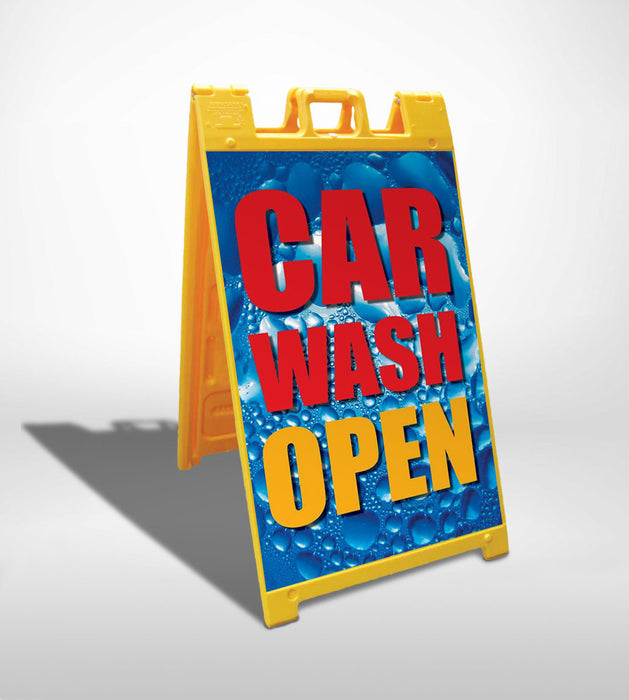 Car Wash Open- 24"w x 36"h 4mm Coroplast Insert
