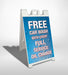 Aluminum Two Sided Panel "Free Car Wash" for Flexible Curb Sign