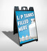 LP Tanks Filled Here- 24"w x 36"h 4mm Coroplast Insert