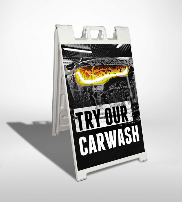 Try Our Car Wash- 24"w x 36"h .040 Styrene Insert
