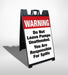 Warning Do Not Leave Pumps- 24"w x 36"h 4mm Coroplast Insert