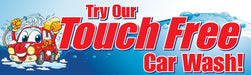 Horizontal Touch Free Car Wash Banner