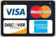 credit cards you accept- Aluminum Bracket Sign