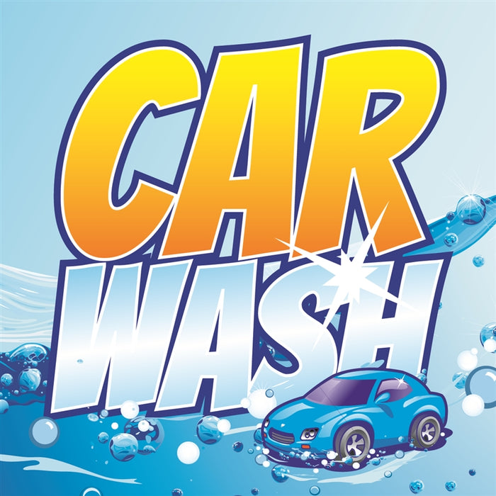 Car Wash- 12"w x 12"h Square Sign