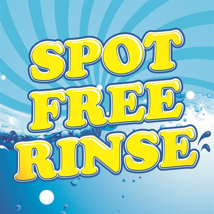 Spot Free Rinse- 12"w x 12"h Square Sign