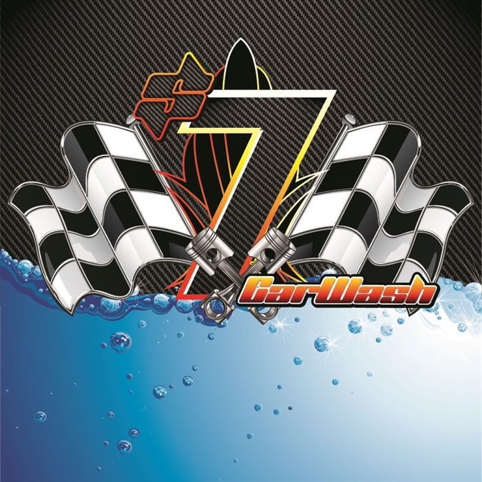 $7 Carwash- 12"w x 12"h Square Sign