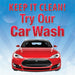 Try Our Car Wash- 24"w x 24"h Squarecade Panel