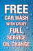 Free Car Wash- 28"w x 44"h 4mm Coroplast Insert