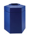 45 Gallon Hex Container- Blue High Density Polyethylene
