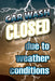 Aluminum Two Sided Panel for Flexible Curb Sign "Car Wash Closed Weather Conditions"