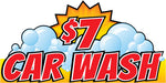 Die-Cut Sign "$7 Car wash"