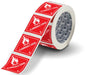 Roll of 500 4" Square Decals- "Flammable Liquid"