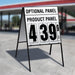 16" Flip Numbers- 1 Product, Double Sided A-Frame w/Optional Panel