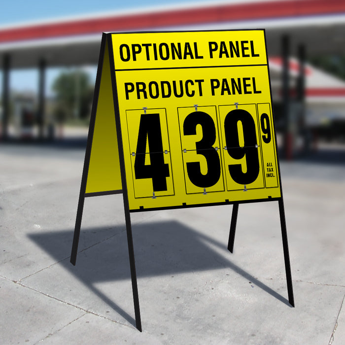 16" Flip Numbers- 1 Product, Double Sided A-Frame w/Optional Panel
